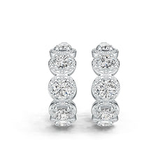 Sterling Silver Semi Mount Earrings Setting Round RD 5x5mm DHJ