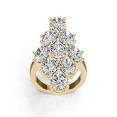 Platinum Semi Mount Ring Setting Round Ro 5x6mm Diamond Accent Syz Jewelry