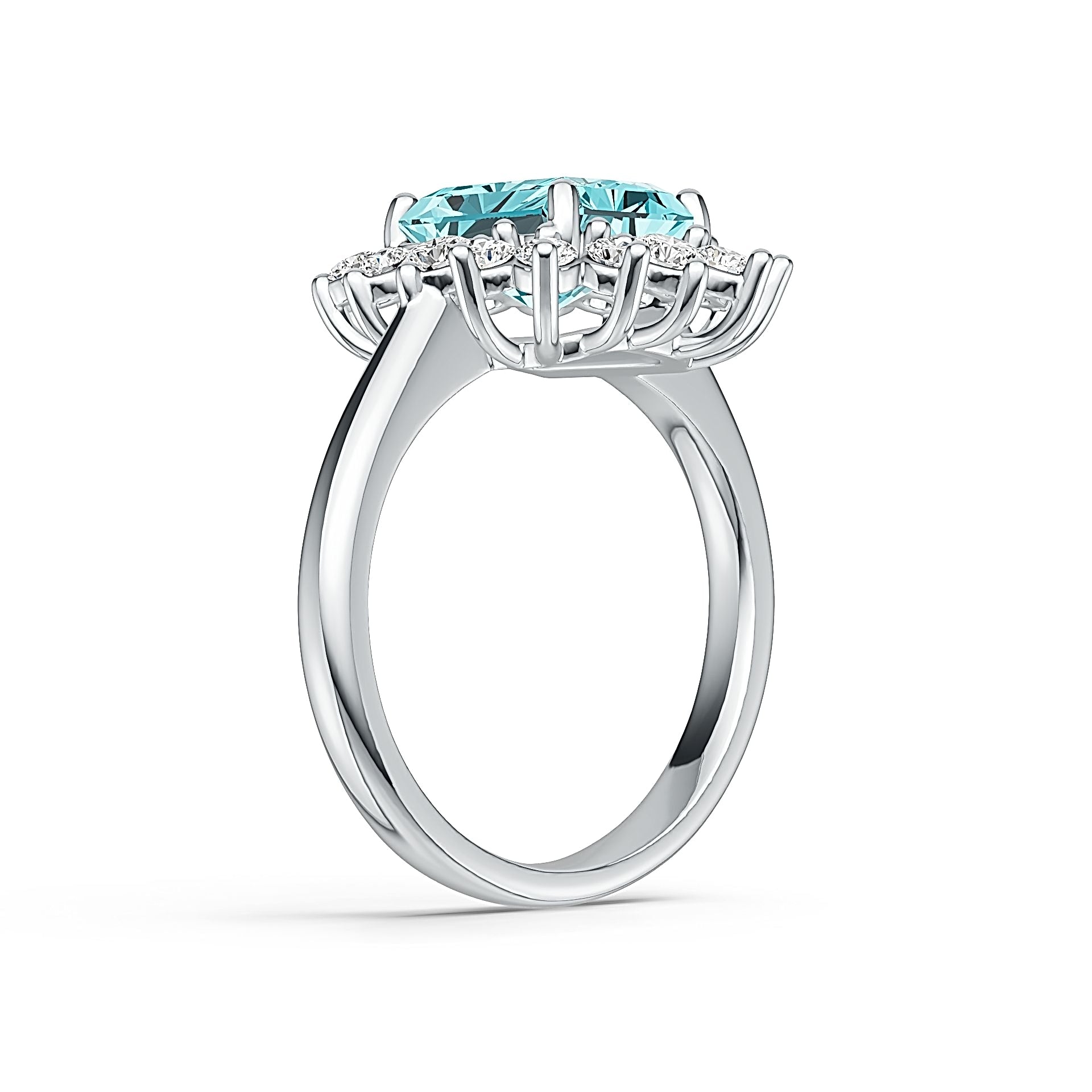 Sterling Silver Semi Mount Ring Setting Emerald OCT 9X7mm Syzjewelry