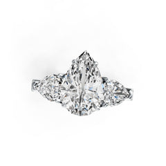 Sterling Silver Semi Mount Ring Setting Pear PE 12X8mm PE 7X5mm DHJ