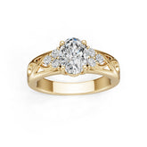 10K Gold Semi Mount Ring Setting Oval OV 8X6mm Syzjewelry