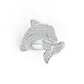 18K Gold Semi Mount Ring Setting Round RD 1.5mm Diamond Accent DHJ