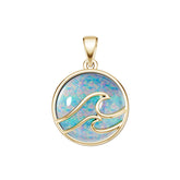 14K Gold Semi Mount Pendant Setting Round Ro 16x16mm Syz Jewelry