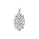 10K Gold Semi Mount Pendant Setting Oval OV 6X4mm Moissanite Accent DHJ