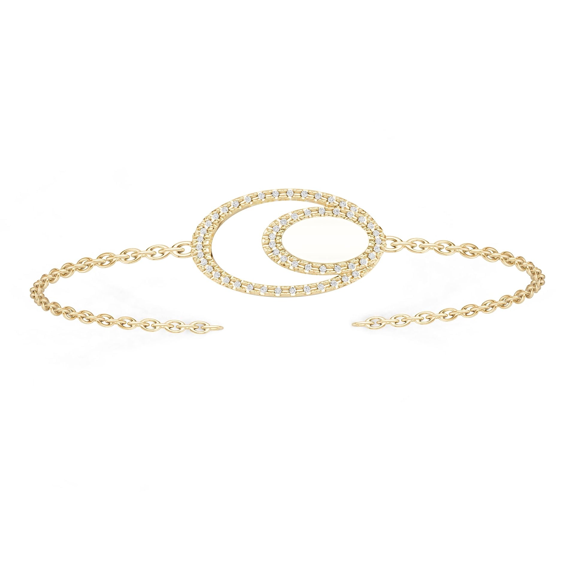 Platinum Semi Mount Bracelet Setting Round Ro 1x1mm Syz Jewelry