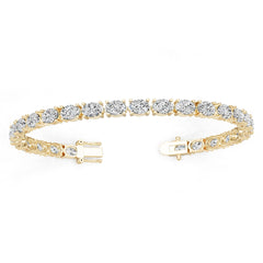 Platinum Semi Mount Bracelet Setting Round Ro 7x5mm Diamond Accent Syz Jewelry