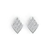 10K Gold Semi Mount Earrings Setting Oval OV 4X3mm Moissanite Accent DHJ