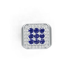 Men's Sterling Silver Semi Mount Setting Moissanite or Diamond Syzjewelry