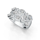 18K Gold Semi Mount Ring Setting Oval OV 4X3mm Diamond Accent DHJ
