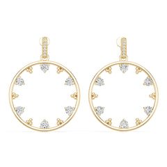 14K Gold Semi Mount Earrings Setting Round Ro 6x6mm Syz Jewelry