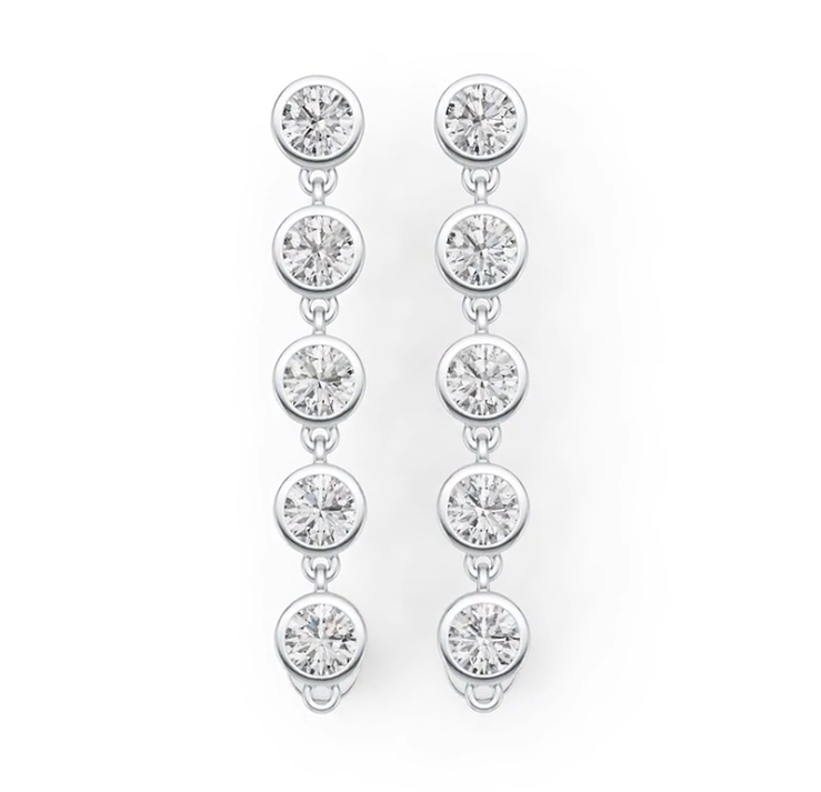 Sterling Silver Semi Mount Earrings Setting Round RD 5x5mm DHJ