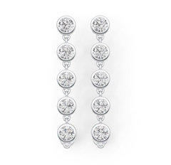 Sterling Silver Semi Mount Earrings Setting Round RD 5x5mm DHJ