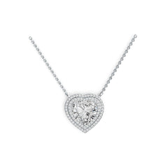 14K Gold Semi Mount Pendant Setting Heart HT 12X12mm Diamond Accent DHJ