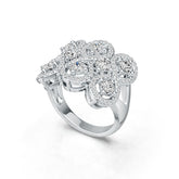 10K Gold Semi Mount Ring Setting Round RD 4x4mm Moissanite Accent DHJ