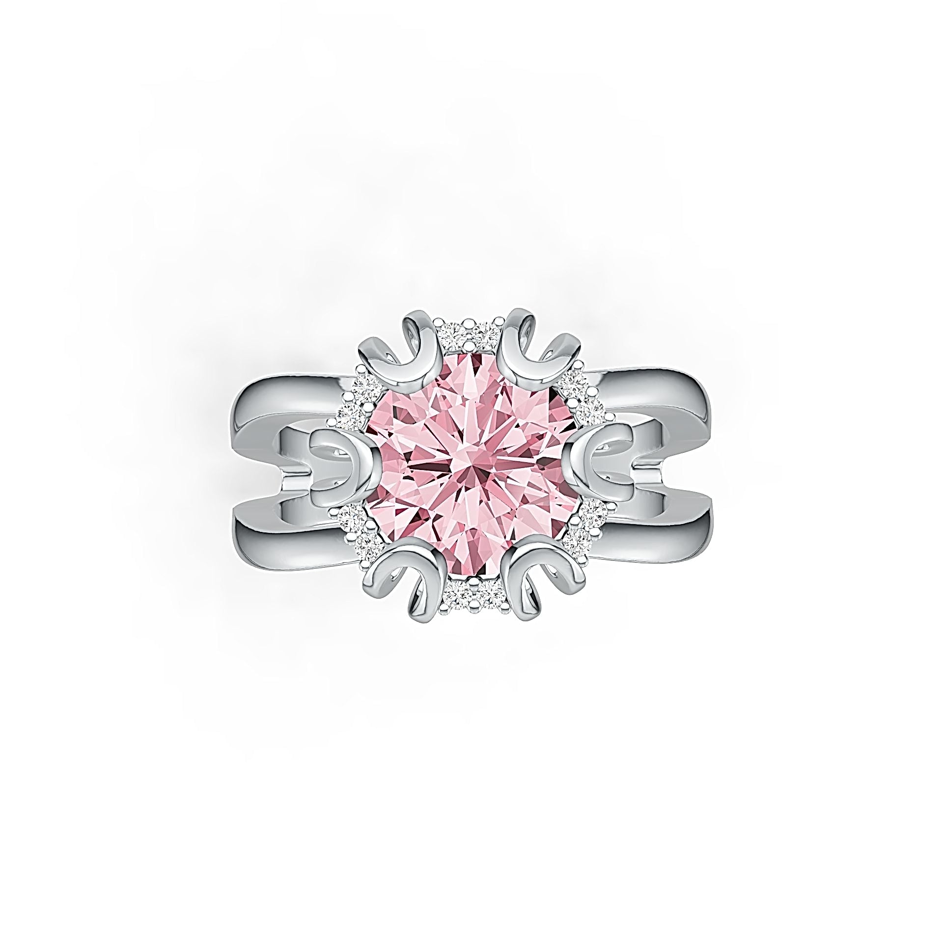 Sterling Silver Semi Mount Ring Setting Round RD 9.5x9.5mm DHJ