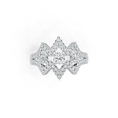 Sterling Silver Semi Mount Ring Setting Round RD 4x4mm DHJ