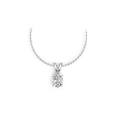 Platinum Semi Mount Pendant Setting Oval OV 8X6mm DHJ