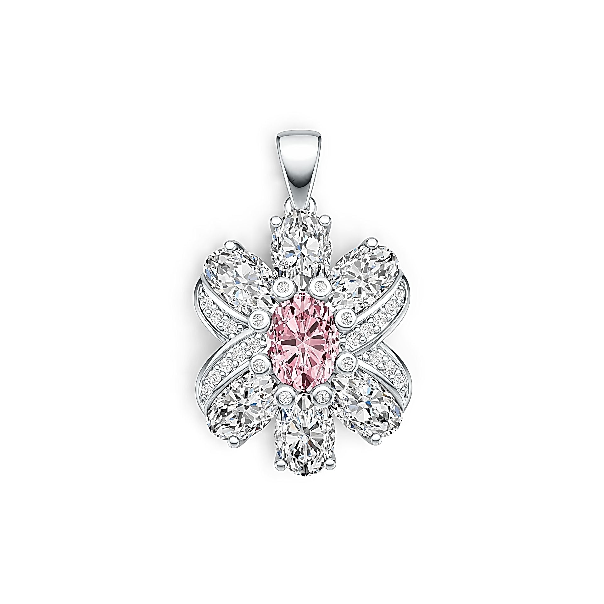 Sterling Silver Semi Mount Pendant Setting Oval OV 8X6mm OV 7X5mm DHJ