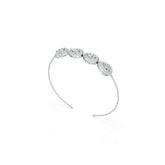 14K Gold Semi Mount Bracelet Setting Pear PE 7X5mm with White Topaz Diamond Accent DHJ