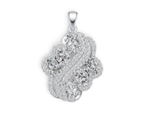 Sterling Silver Semi Mount Pendant Setting Oval OV 7X5mm with White Topaz DHJ