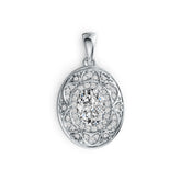 Sterling Silver Semi Mount Pendant Setting Oval OV 8X6mm DHJ