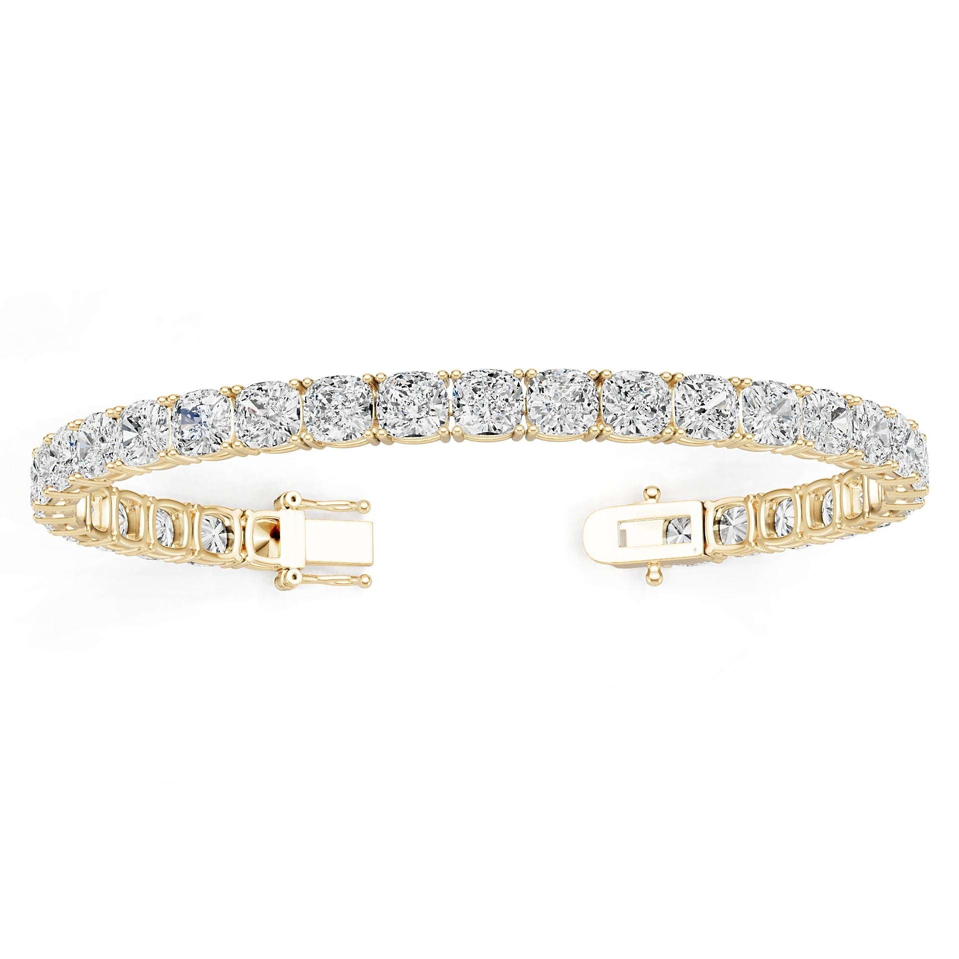 14K Gold Semi Mount Bracelet Setting Cushion Cu 6x6mm Syz Jewelry