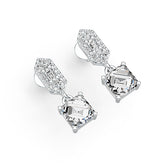 Sterling Silver Semi Mount Earrings Setting Emerald OCT 6X6mm DHJ