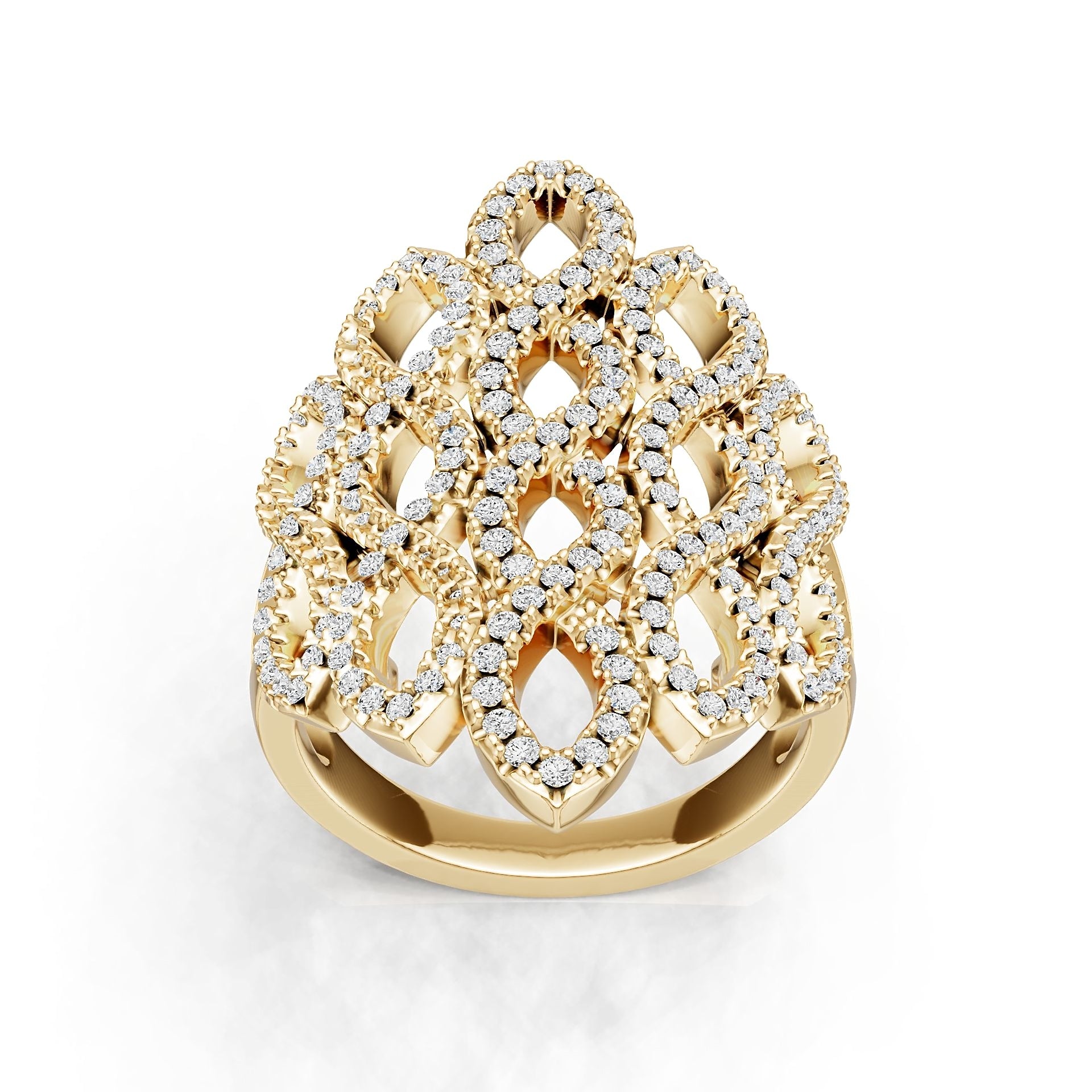 18K Gold Semi Mount Ring Setting Round Ro 1x1mm Diamond Accent Syz Jewelry