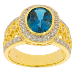 14K Gold Semi Mount Ring Setting Oval OV 10X8mm Halo Full Bezel Set Diamond Accent Syzjewelry