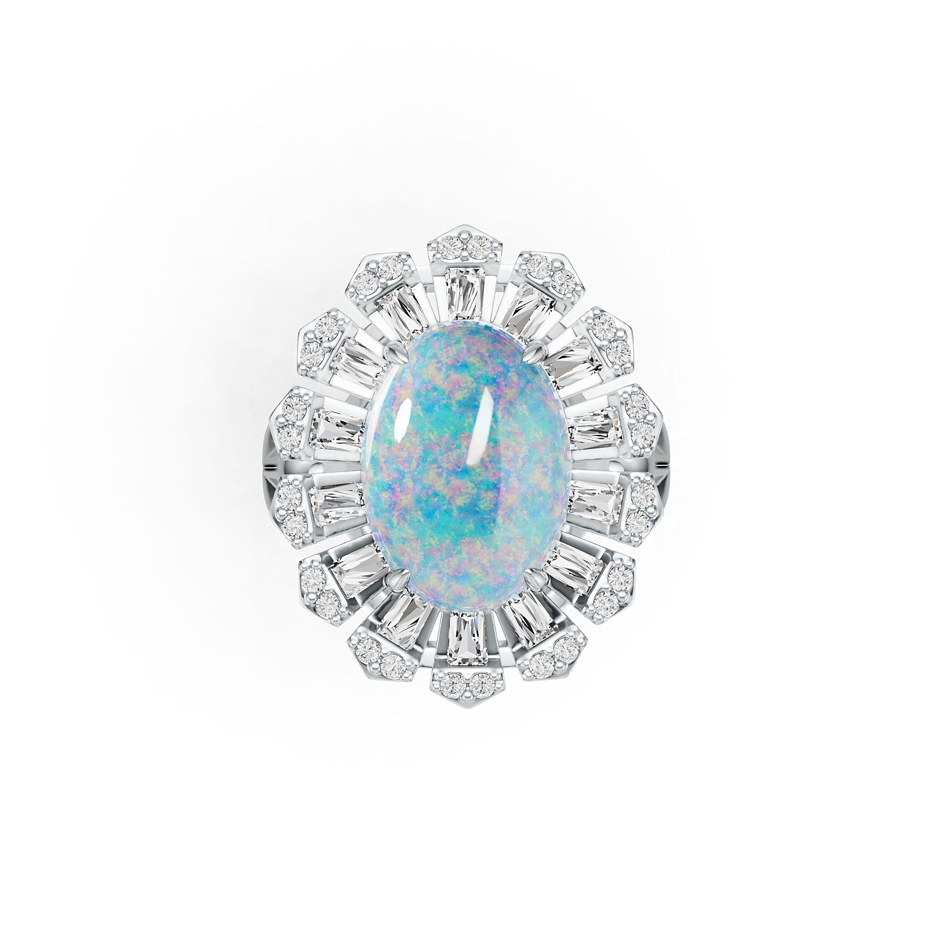 Sterling Silver Semi Mount Ring Setting Oval OV 14x10mm Flower Theme Syzjewelry