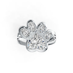 Sterling Silver Semi Mount Ring Setting Heart HT 8X8mm OV 5X3mm OV 4X3mm DHJ
