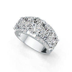 14K Gold Semi Mount Ring Setting Oval OV 8X6mm OV 6X4mm Diamond Accent DHJ