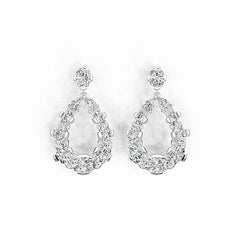 Sterling Silver Semi Mount Earrings Setting Oval OV 9X7mm PE 6X4mm DHJ
