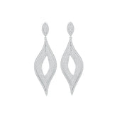 Platinum Semi Mount Earrings Setting Round RD 1.0mm Diamond Accent DHJ
