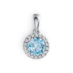 Sterling Silver Semi Mount Pendant Setting Round RD 6X6mm Halo Syzjewelry