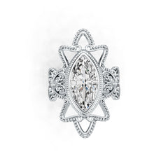 Sterling Silver Semi Mount Ring Setting Marquise MQ 20X10mm DHJ
