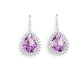 Sterling Silver Semi Mount Earrings Setting Pear PE 12X16mm DHJ