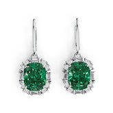18K Gold Semi Mount Earrings Setting Cushion CU 10X8mm Diamond Accent DHJ