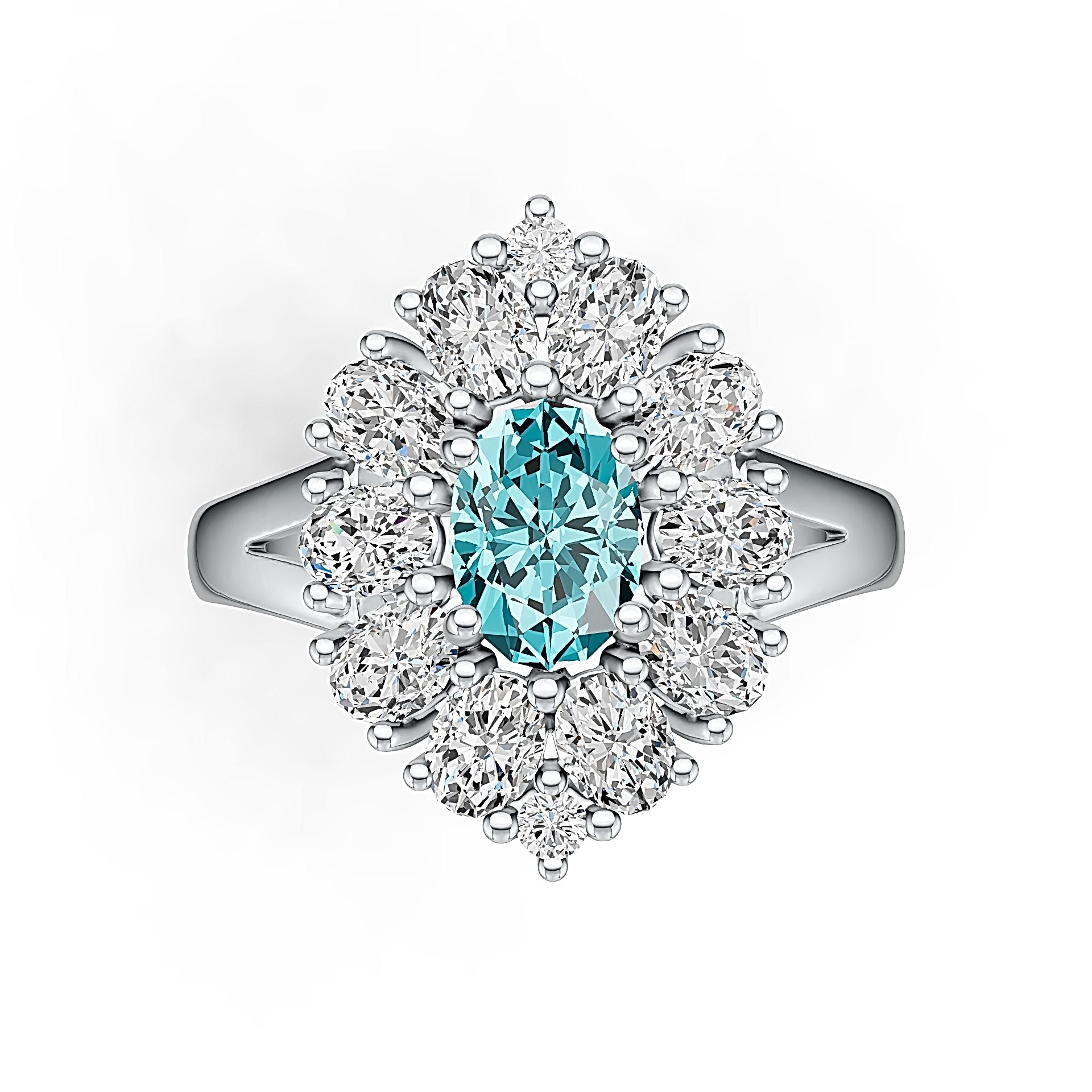 Sterling Silver Semi Mount Ring Setting Oval OV 7X5mm DHJ