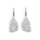 Sterling Silver Semi Mount Earrings Setting Round RD 1.75mm Butterfly DHJ