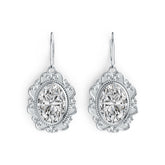 Sterling Silver Semi Mount Earrings Setting Oval OV 14X10mm DHJ