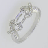 10K Gold Semi Mount Ring Setting East West Marquise MQ 10X5mm Moissanite Accent Syzjewelry