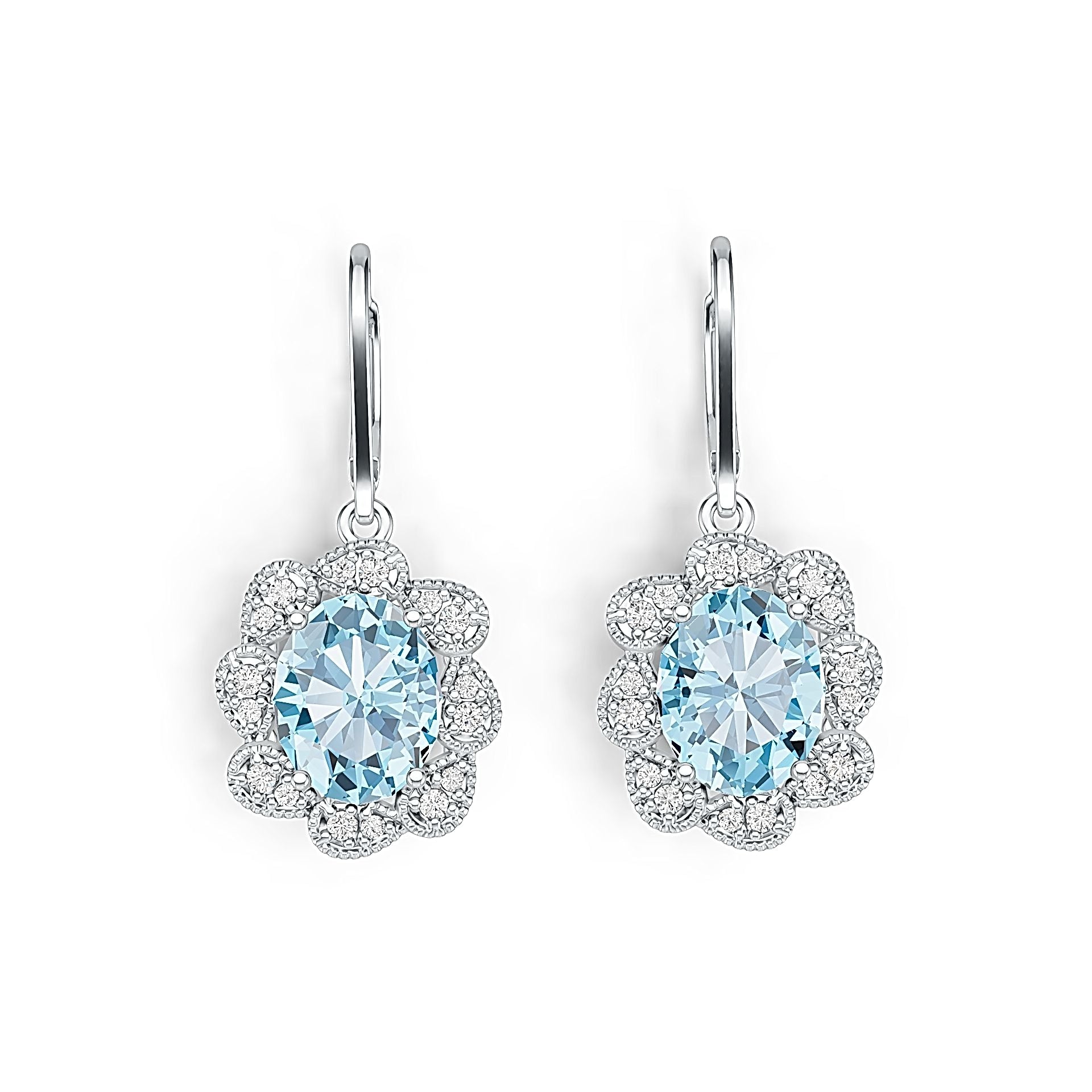 Sterling Silver Semi Mount Earrings Setting Oval OV 10X8mm DHJ