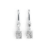 14K Gold Semi Mount Earrings Setting Cushion CU 8X6mm PE 5X3mm DHJ