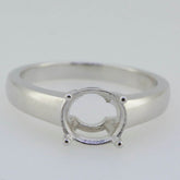 18K Gold Semi Mount Ring Setting Round RD 8x8mm Syzjewelry