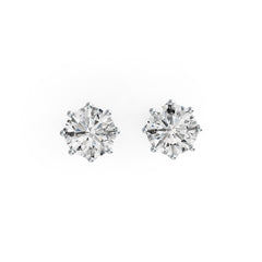 Sterling Silver Semi Mount Earrings Setting Round RD 8x8mm Stud DHJ
