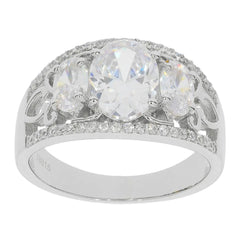 18K Gold Semi Mount Ring Setting Oval OV 9X7mm Diamond Accent DHJ
