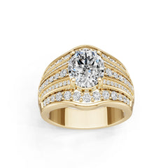 Platinum Semi Mount Ring Setting Round Ro 5x8mm Diamond Accent Syz Jewelry