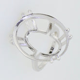 14K Gold Semi Mount Ring Setting Oval OV 27X21mm PJC3542R Syzjewelry