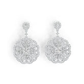 10K Gold Semi Mount Earrings Setting Round RD 5x5mm Moissanite Accent DHJ